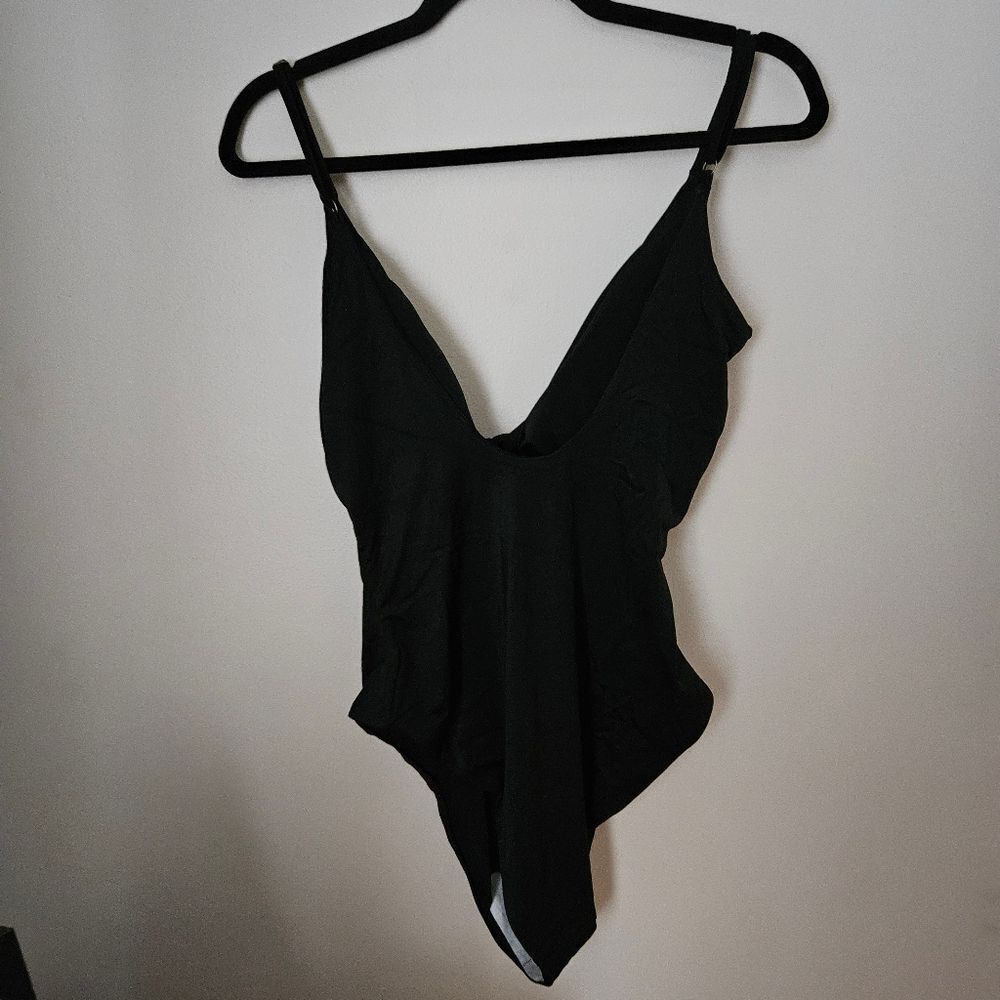 Andie Swimsuit The Santorini One Piece Black Cut Out Neutral Vacation Beach Pool - Picture 7 of 15